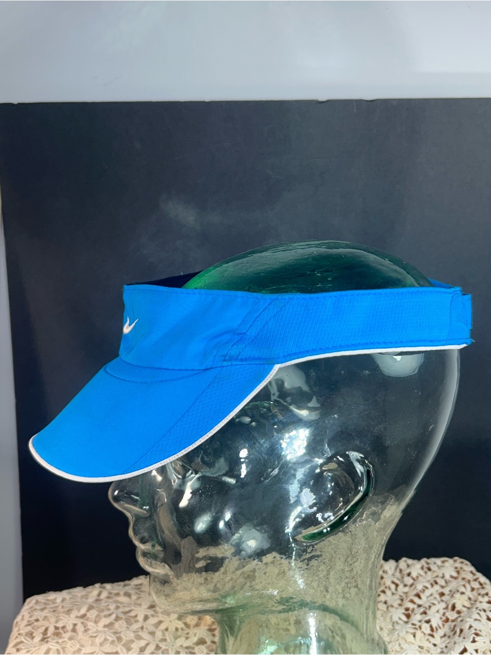 Nike Blue Visor with White Swoosh - Picture 2 of 6